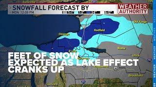 Lake Effect snow will dump feet of the white stuff for days