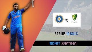 Rohit Sharma's Record-Breaking 10-Ball Fifty vs Aus #rc24