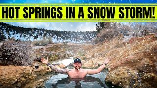 HIDDEN NATURAL HOT SPRING IN THE SNOW!