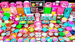 8 Minutes Satisfying with Unboxing Hello Kitty Kitchen Set | ASMR Miniature Set Up Toy Cooking Game