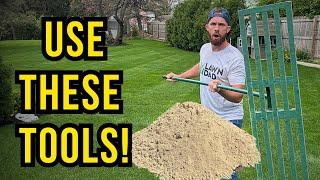 The ONLY Tools YOU Need to Level YOUR Lawn -Leveling pt 4