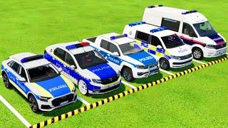 AUDI, DACIA, VOLKSWAGEN POLICE VEHICLES TRANSPORTING WITH MAN TRUCKS TO THE POLICE STATION ! FS22