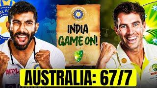 Day 1 Stumps | Boom Boom Bumrah on Top in Perth | Australia in Huge Trouble 67/7  India vs Australia