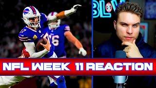 NFL Week 11 Reaction | Bills BEAT Chiefs! Josh Allen is the MAN!