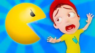 Yellow Pac-Man Go! + More Nursery Rhymes and Kids Song