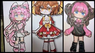 How to make movable paper dolls Gacha - OC | DIY | Draw so easy Anime