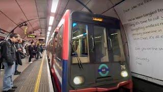 London Underground, Fast Journey, Central Line and  DLR, Walking Tour, 4K