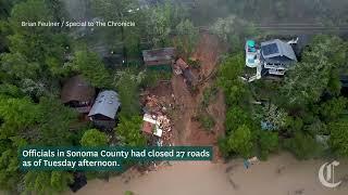 Atmospheric river storm hits Northern California with heavy rain, flooding and mudslides