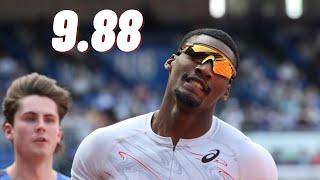 Incredible Fred Kerley Powered To 9.88 & 9.91 1st 100m