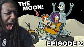 They got stuck on the moon!! | Futurama ( Season 1 Episode 2 )