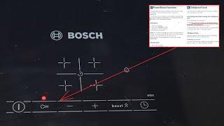 How to UNLOCK Bosch Induction Hob (Key & Child LOCK)