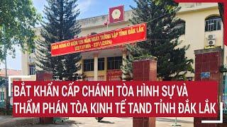 Bắt khẩn cấp Chánh Tòa hình sự và một thẩm phán Tòa án nhân dân tỉnh Đắk Lắk