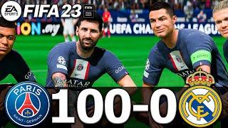 FIFA 23 - MESSI, RONALDO, MBAPPE, NEYMAR, ALL STARS | PSG 100-0 REAL MADRID