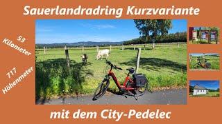 Sauerlandradring - Kurzvariante. Mit dem City Pedelec unterwegs im Sauerland. Erlebnisreiche Radtour