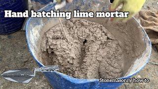 Learn how to mix lime mortar by hand