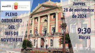 PLENO ORDINARIO DEL MES DE NOVIEMBRE 2024. AYUNTAMIENTO DE MURCIA