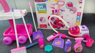 7 Minutes Satisfying with Unboxing Super Cute Sweet Home Magical Play Set | Pink Cleaning Cart ASMR