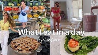 What I eat in a day in the summer! Protein smoothie (no powder), cherry pie, Palm Beach