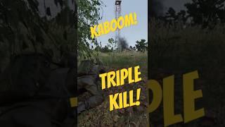 Triple kill at the radio tower! Detonator chaos in Arma Reforger!  #gaming #armareforger  #gameplay