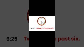 Telling the time #shorts # Pep English