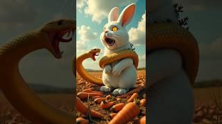 The Day a Snake Made a Rabbit Roar #ai #rabbit #snake #animals