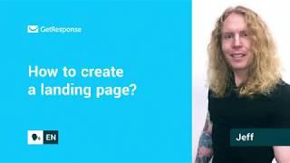 How to create a landing page? | GetResponse FAQ