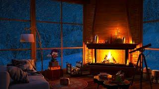 Cozy Winter ASMR Ambience for Sleep in a Warm Cabin