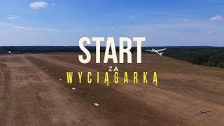 Start szybowca za wyciagarka - pierwszy  lot. Glider winch launch - first flight.