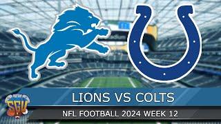 Detroit Lions vs Indianapolis Colts - NFL Week 12 2024 Full Game Highlights - Madden 25 Sim