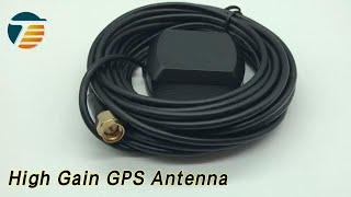 Car High Gain GPS Antenna External 28 Dbi Adhesive / Magnetic Mounting