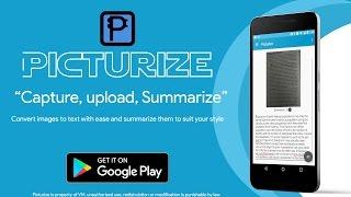 Picturize- "Summarize anything" official app promo video