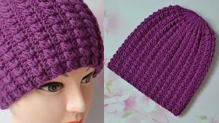 Шапка крючком. Новый узор. Мастер класс.  Hat crochet pattern