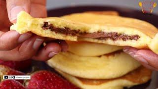 Nutella Stuffed Pancakes Recipe || Nutella Pancakes Secret || Nutella filled Pancakes