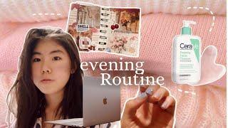 мой вечер после учебы  my evening routine // уход за собой, маникюр, DIY