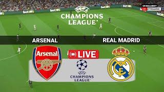 LIVE : Arsenal vs Real Madrid | UEFA Champions 2025 full match Prediction Live - Efootball Pes 21