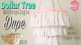 Dollar Tree DIY Anthropologie Dupe Tassel Chandelier