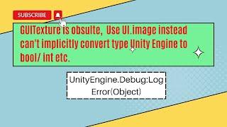 Use UI.Image instead.Cannot implicitlyconvert type UnityEngine.GUITexture to bool