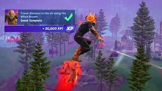 Travel distance in the air using the Witch Broom Fortnite