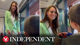 Three-year-old shares sweet moment with Kate Middleton at Wimbledon: 'Hi, princess!'