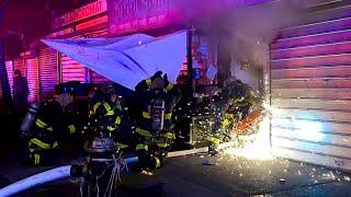  FIRST DUE  FDNY Bronx 10-75 Box 3058 Fire in a Deli Quickly Knocked Down