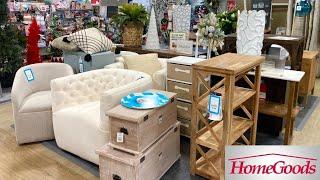 HOMEGOODS SHOP WITH ME FURNITURE ARMCHAIRS COFFEE TABLES SOFAS DECOR SHOPPING STORE WALK THROUGH