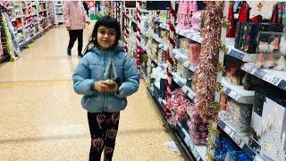 Family day outing and Asda shopping centre Christmas decorations amazing||