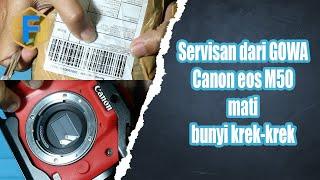 canon eos m50 Mati Bunyi krek-krek shutter unit bermasalah