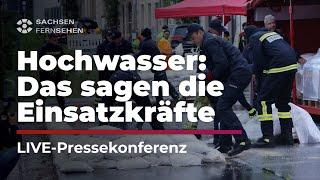 HOCHWASSER in Dresden: Die Pressekonferenz der Einsatzkräfte I Sachsen Fernsehen