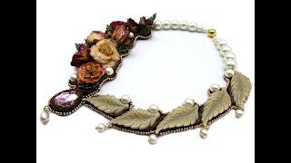 Halskette, Collier, echte Rosen, Resin Blumen, eleganter Schmuck