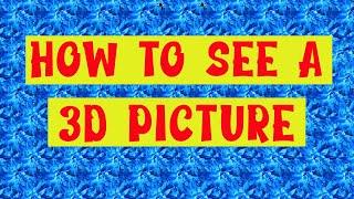 How to see a magic eye picture!