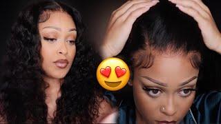 Bye-Bye Knots 7x5 Quick Glueless Wet & Wavy Water Wave Invisible Knots Wig Install & Honest Review