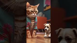 "Epic Showdown: Cat vs. Puppy for Attention!"