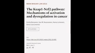 The Keap1-Nrf2 pathway: Mechanisms of activation and dysregulation in cancer | RTCL.TV