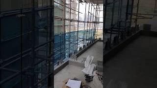 Glass Balustrade Steel Bracket Installation #construction #façade #bracket  #shorts #engineering